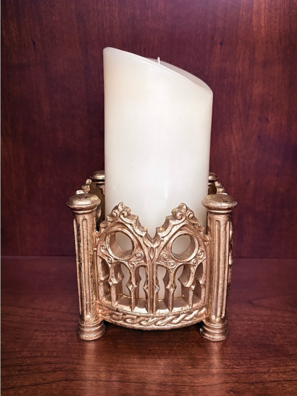 Gothic Gold Ornate Candle Holder. ❣️ - Picture 5 of 5